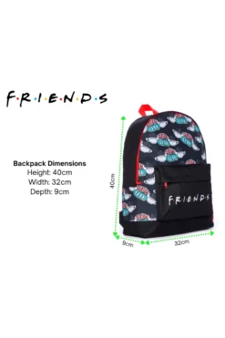 Friends Children's Women's Central Perk School Travel Bag Rucksack Backpack A4 Files 13 Friends Children's Women's Central Perk School Travel Bag Rucksack Backpack A4 Files -All Ages Fashion Redfriendsbackpack2
