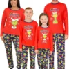 Official The Grinch Merrry Grinchmas Family Long Pyjamas Christmas Matching RED