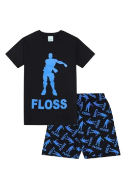 Floss Emote Dance Blue Short Pyjamas