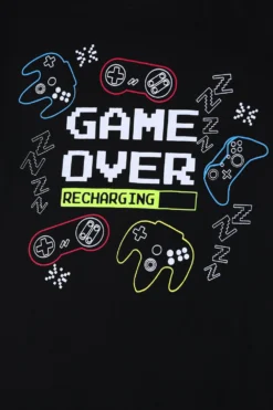 Boys Game Over Recharging Short Pyjamas -All Ages Fashion TPF1085C 2