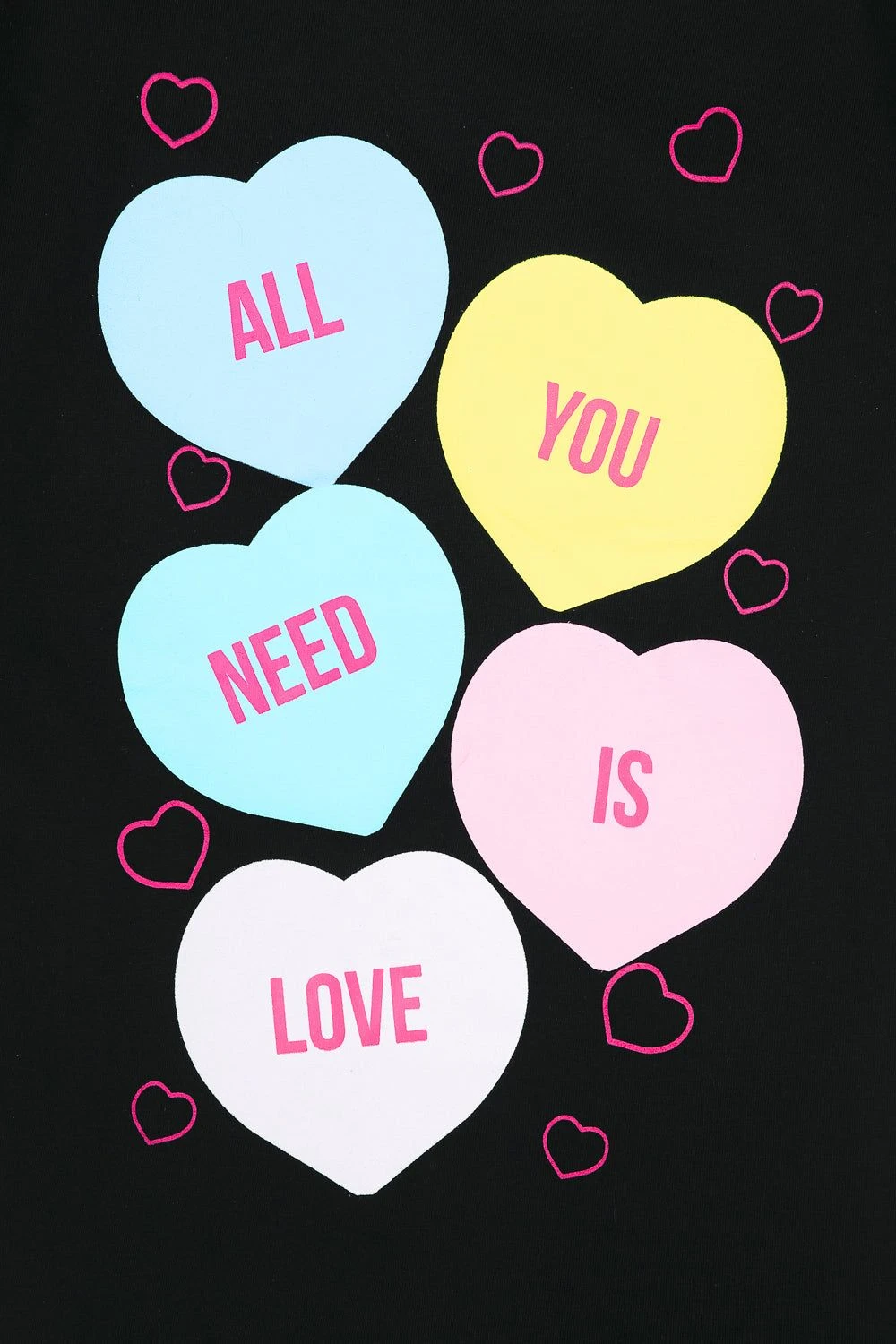 Girls All You Need Is Love Heart Long Pyjamas 3 Girls All You Need Is Love Heart Long Pyjamas - Image 3