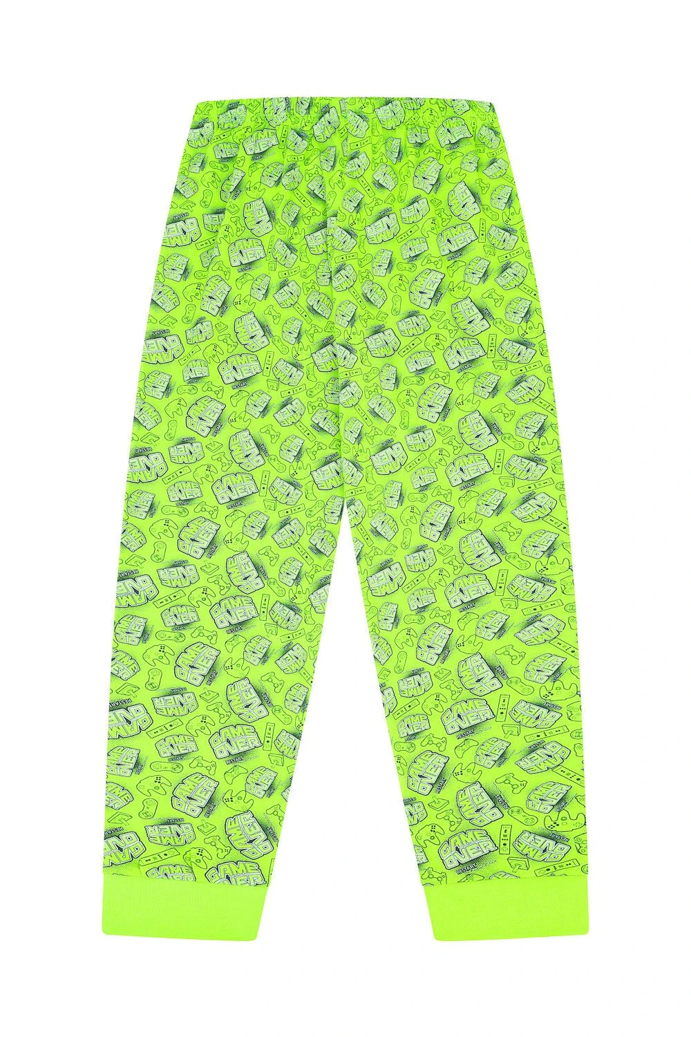 Boys Game Over Restart Green Blue Long Pyjamas 3 Boys Game Over Restart Green Blue Long Pyjamas - Image 3