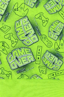 Boys Game Over Restart Green Blue Long Pyjamas 7 Boys Game Over Restart Green Blue Long Pyjamas -All Ages Fashion TPF1116 4