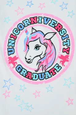 Girls Unicorn University Long Pyjamas -All Ages Fashion TPF1137 2