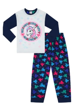 Girls Unicorn University Long Pyjamas