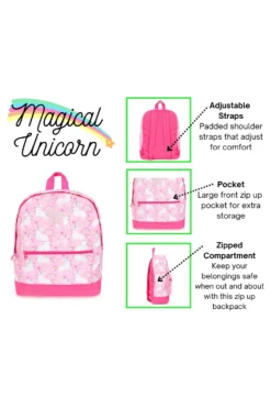 Girls Unicorn Star Pink Backpack, Kids Backpack, Schoolbag, Rucksack 16 Girls Unicorn Star Pink Backpack, Kids Backpack, Schoolbag, Rucksack -All Ages Fashion Unicornbackpack1
