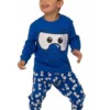 Blue Funny Face Long Pyjamas