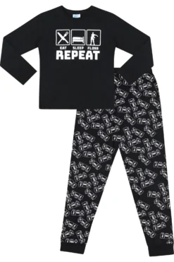 Eat Sleep Floss Repeat Long Pyjamas