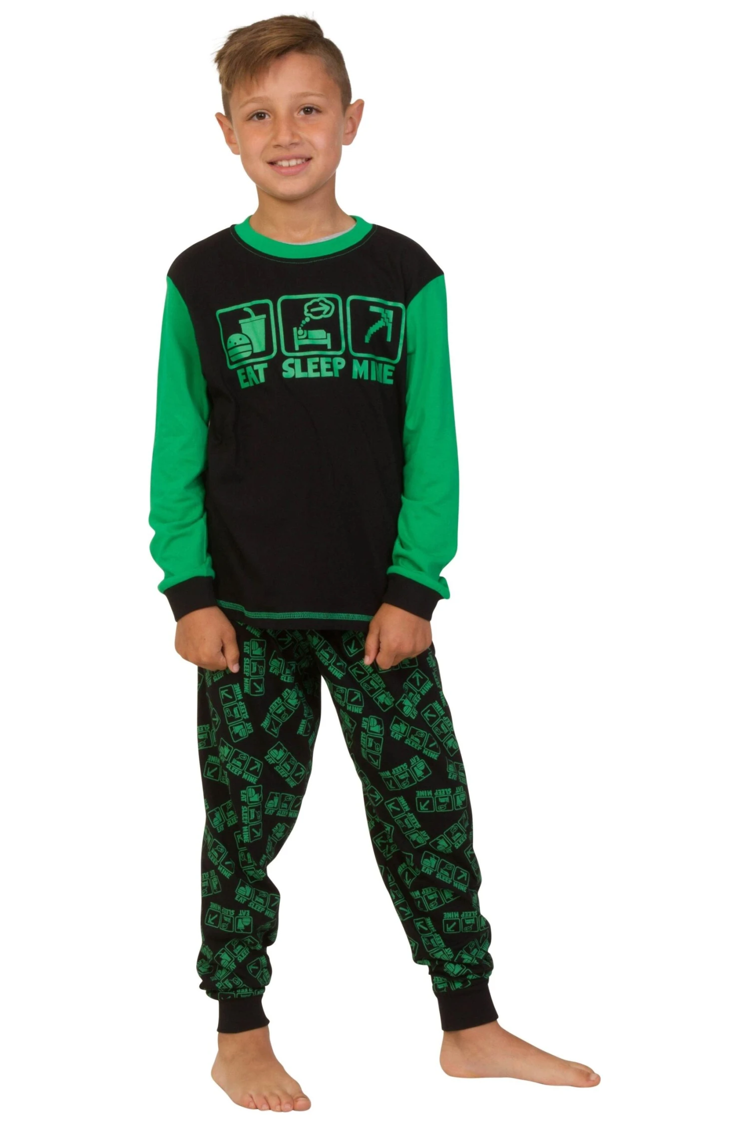 Boys Eat Sleep Mine Long Pyjamas 1 Boys Eat Sleep Mine Long Pyjamas