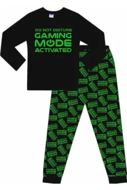 Gaming Mode Green Activated Long Pyjamas -All Ages Fashion gamingmodeactivatedlonggreen