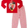 Disney Girls Minnie Mouse Long Polka Dot Pyjamas