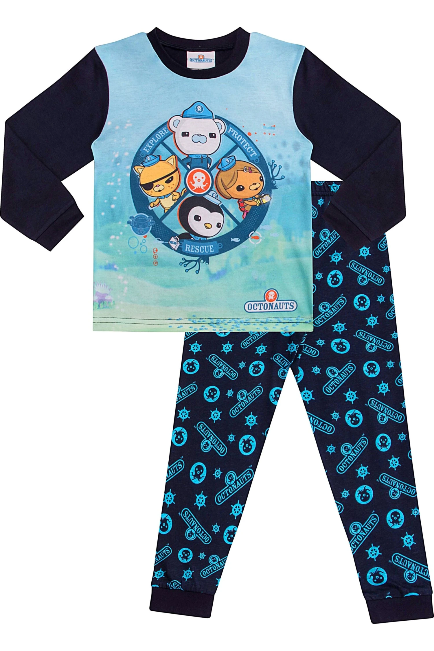 Boys Octonauts Explore Rescue Protect Long Pyjamas 3 Boys Octonauts Explore Rescue Protect Long Pyjamas - Image 3