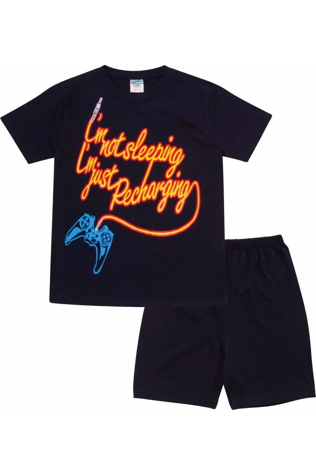 Boys I'm Not Sleeping I'm Just Recharging Short Pyjamas 1 Boys I'm Not Sleeping I'm Just Recharging Short Pyjamas