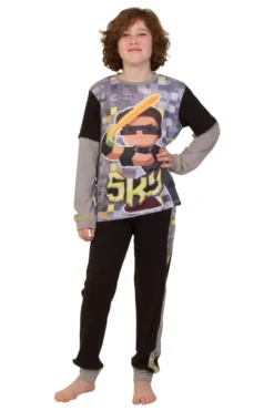 Boys Sky YouTube Heroes Long Pyjamas