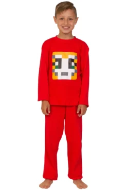 Boys Stampy Cat Pixel Long Pyjamas