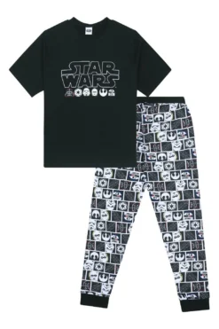 Mens Star Wars Long Pyjamas Set -All Ages Fashion star wars mens pyjamas