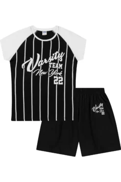 Girls Varsity Team Short Pyjamas -All Ages Fashion varsity team short girls pyjamas scaled